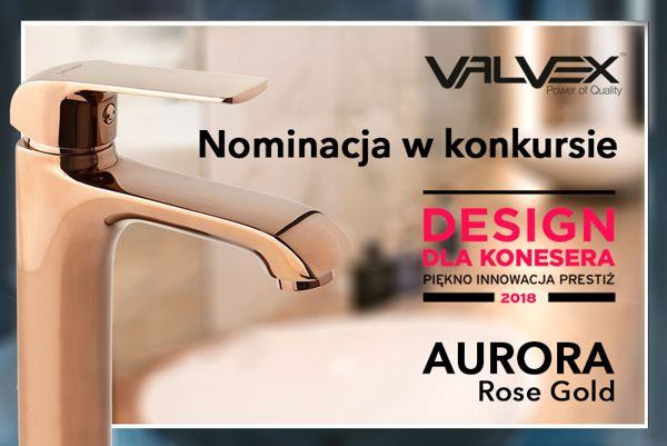 Bateria umywalkowa Aurora Rose Gold z perlatorem Mikado w plebiscycie DESIGN DLA KONESERA