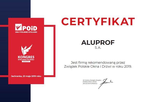 Aluprof z Orłem Polskiej Stolarki 2019