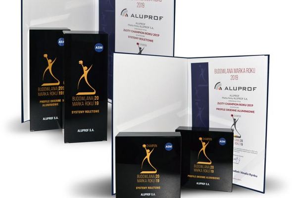 Aluprof z tytułem Budowlanej Marki Roku 2019