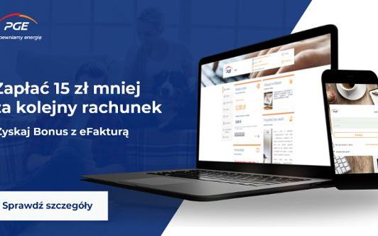 Dodatkowe korzyści od PGE Obrót za wybór eFaktury