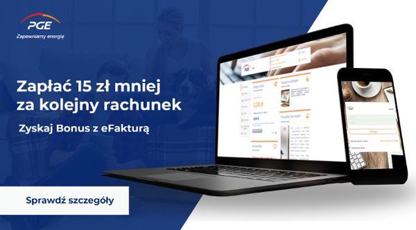 Dodatkowe korzyści od PGE Obrót za wybór eFaktury