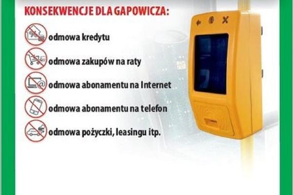 Gapowicz z Torunia dostanie bilet do rejestru dłużników